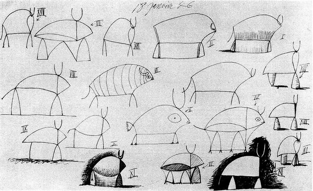 Picasso Bull, study 1946